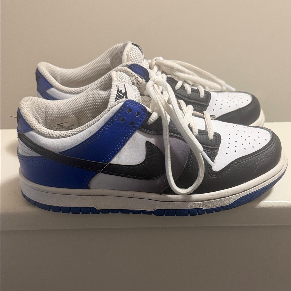 Nike Low Top Sneakers in White, Black & Blue